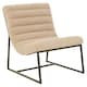 image 1 of Interiors by Premier Ivory Velvet Cocktail Chair Cream