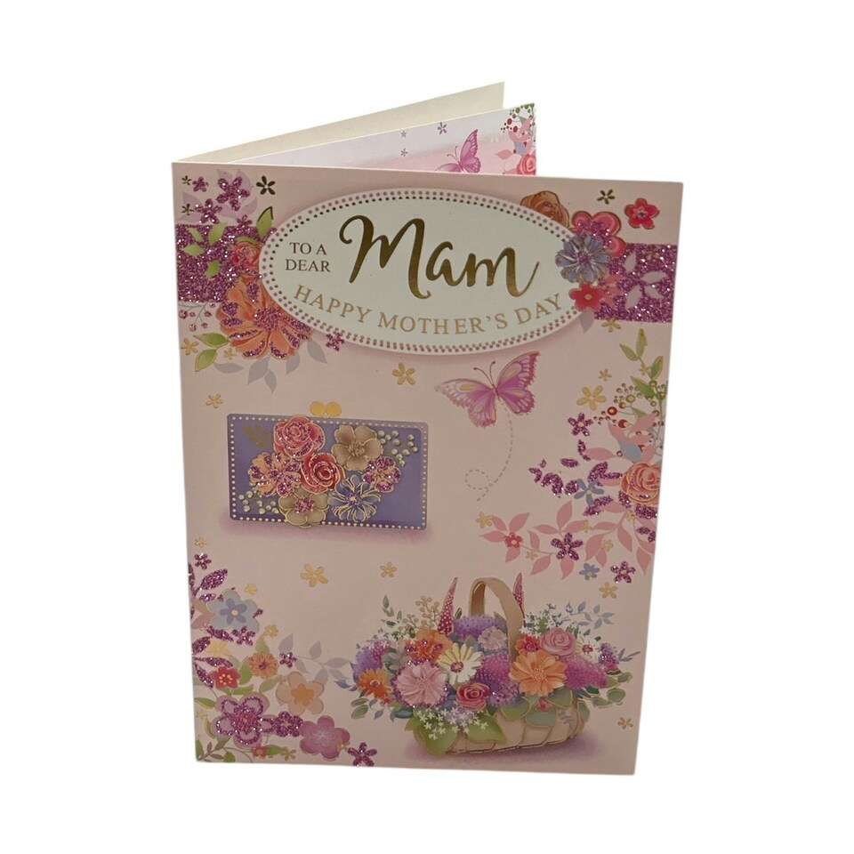 image 1 of To A Dear Mam Pastel Floral Wallet Design Mother's Day Card
