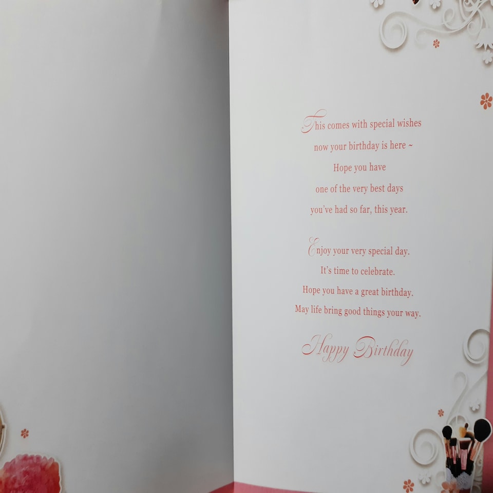 image 1 of Happy Birthday to Dear Friend Female Opacity Card