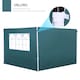 image 6 of Outsunny 3 Meters Gazebo Replaceable Exchangeable Side Panel Wall Panels Walls With Window, Dark Green