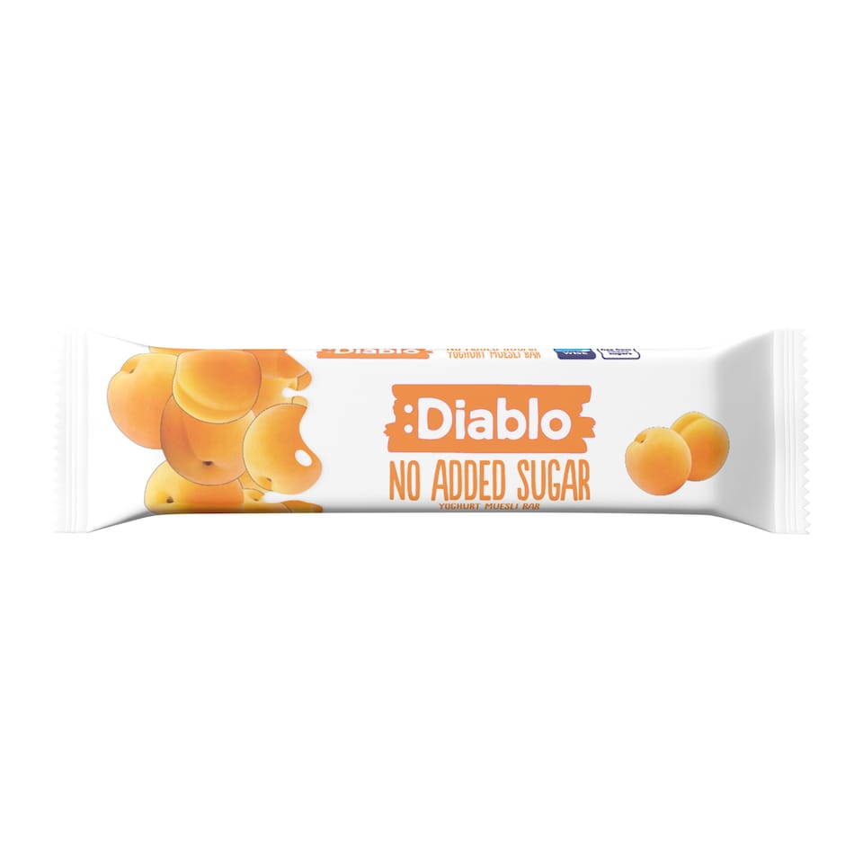 image 1 of Diablo No Added Sugar Yoghurt and Apricot Muesli Bar 30g