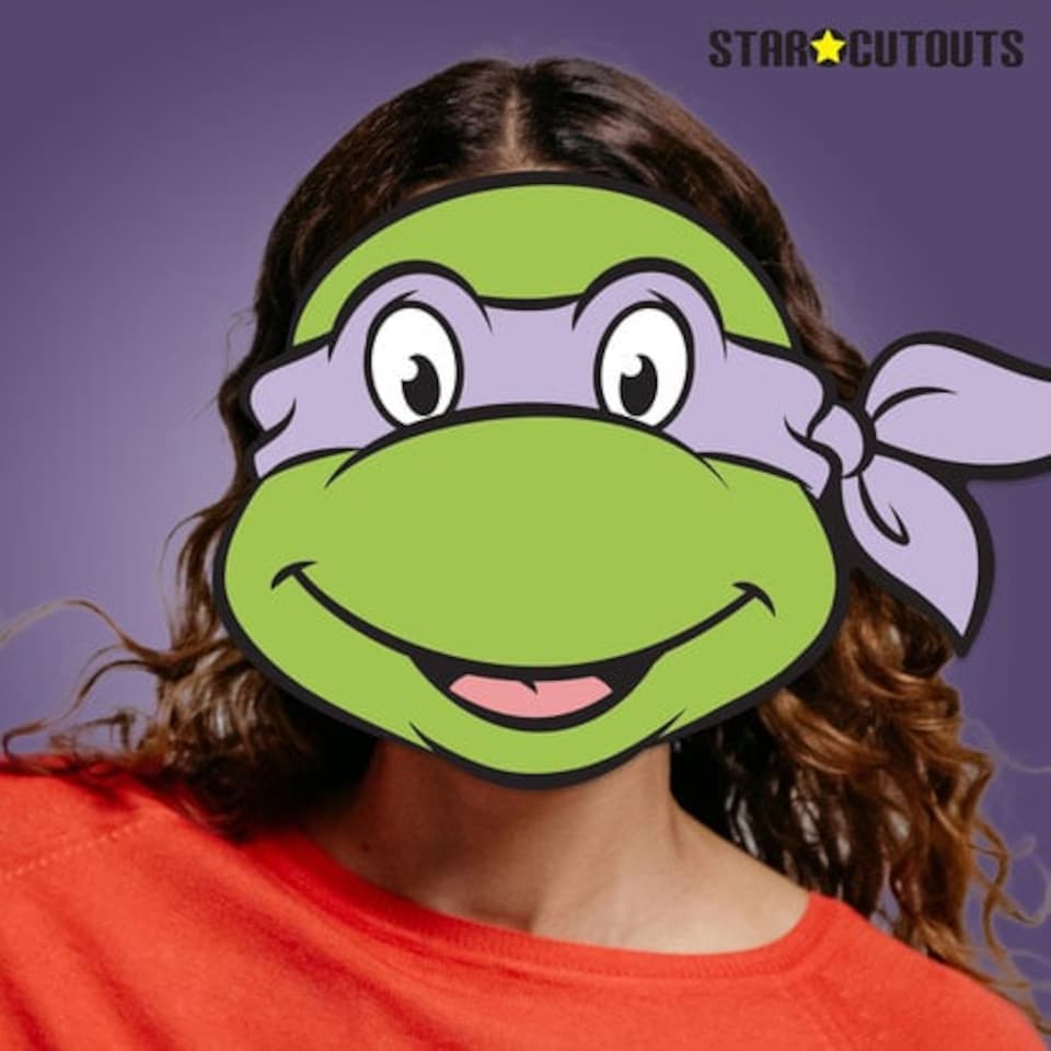 image 1 of Donatello Teenage Mutant Ninja Turtles Cardboard Face Mask