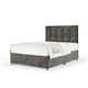 image 1 of Memory Maestro Memory Foam Charcoal Chenille Divan Set And Pearl Headboard Double