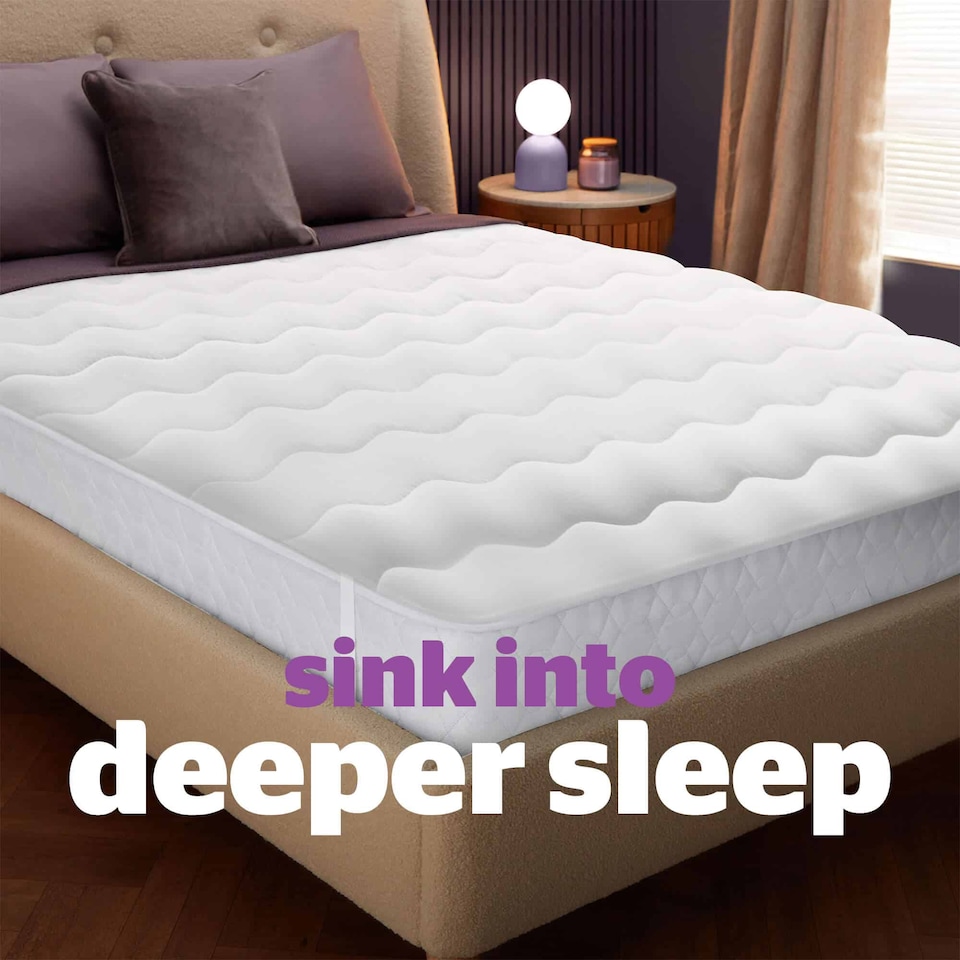 image 1 of Silentnight Deep Sleep Wavy Stitch Topper