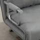image 8 of HOMCOM Fabric Convertible 2 Seater Sofa Bed w/ 2 Pillows, Light Grey