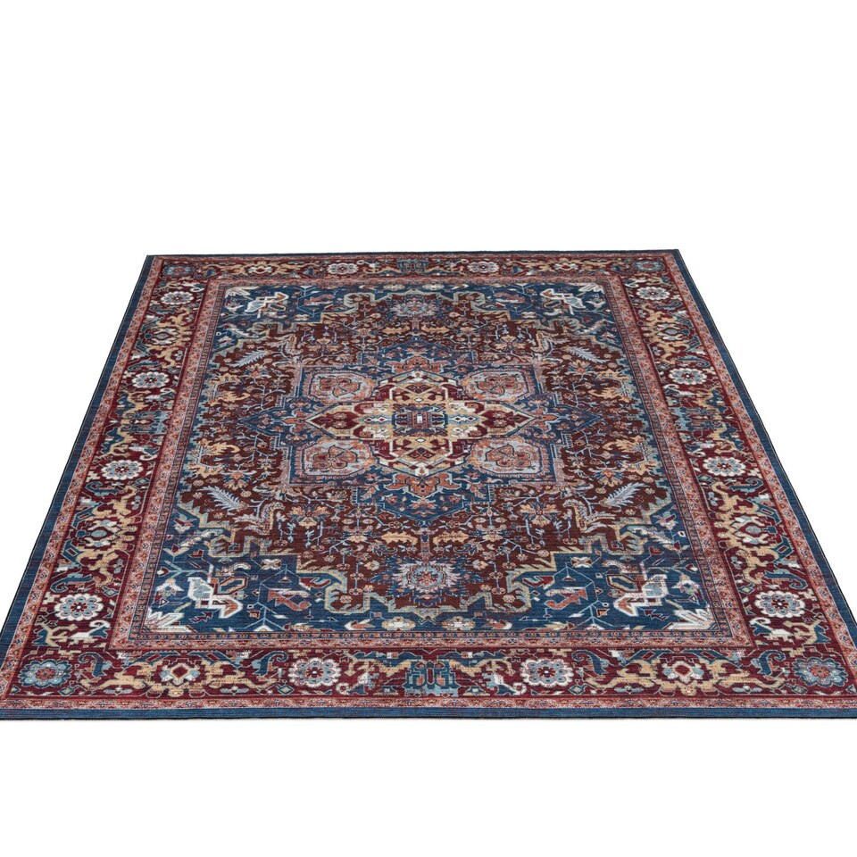 image 1 of KUKOON Washable & Non Slip Vintage Beige Medallion Area Rug 80cm x 150cm