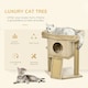 image 2 of PawHut Cat Tree Tower Indoor with Cats Scratching Post Cat House, Coffee