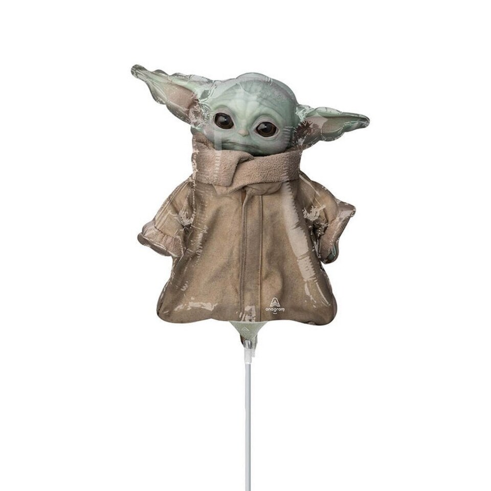 Star Wars: The Mandalorian Am Stab Mini Baby Yoda Foil Balloon - Green/Brown - One Size
