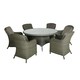 image 1 of Paris 6 Seater Round with Cushions - Synthetic Rattan - H74 x W140 x L140 cm - Grey