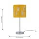 image 9 of First Choice Lighting Set of 2 Chrome Stick Table Lamps with Ochre Fern Cut Out Shades Chrome | Yellow