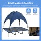 image 5 of PawHut 122cm Elevated Dog Bed Cooling Raised Pet Cot UV Protection Canopy Blue