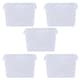 image 1 of Wham Crystal 5 x 25L Stackable Plastic Storage Boxes with Lids Clear Clear