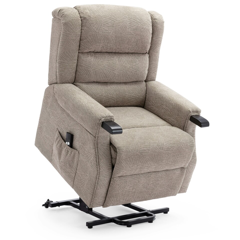 image 1 of Ashfield Electric Fabric Single Motor Rise Recliner Mobility Chair (Mocha)