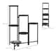 image 3 of Outsunny 3 Tier Foldable Corner Plant Stand for Indoor Outdoor, Black | Black | Black