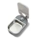 image 3 of Closer Pets One-Meal Automatic Dry/Wet Food Pet Feeder with Stainless Steel Bowl Inserts (C100) White