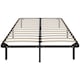 image 1 of HOMCOM 4ft6 Double Bed Frame, Metal Platform Bed Frame with 28 Wood Slats