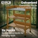 image 10 of Oypla Wooden Potting Table Flower Plant Workbench Garden Greenhouse Brown
