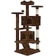 image 1 of Yaheetech 137cm Tall Cat Tree with Scratching Posts Brown