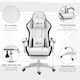 image 6 of Vinsetto Racing Style Gaming Chair with Reclining Function, White and Black