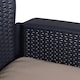 image 6 of Outsunny 3-PCS Conversation Set Rattan Sofa Furniture Set Polyester Cushion