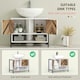image 6 of HOMCOM Bathroom Under Sink Cabinet for Basin with or without Pedestal Cream White | Cream