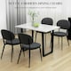 image 3 of HOMCOM Set of 4 Sherpa Dining Chairs Boucle Kitchen Chairs with Back 