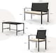 image 2 of Rattantree Rattan Garden Furniture Set 4 Piece Patio Sofa Set Black