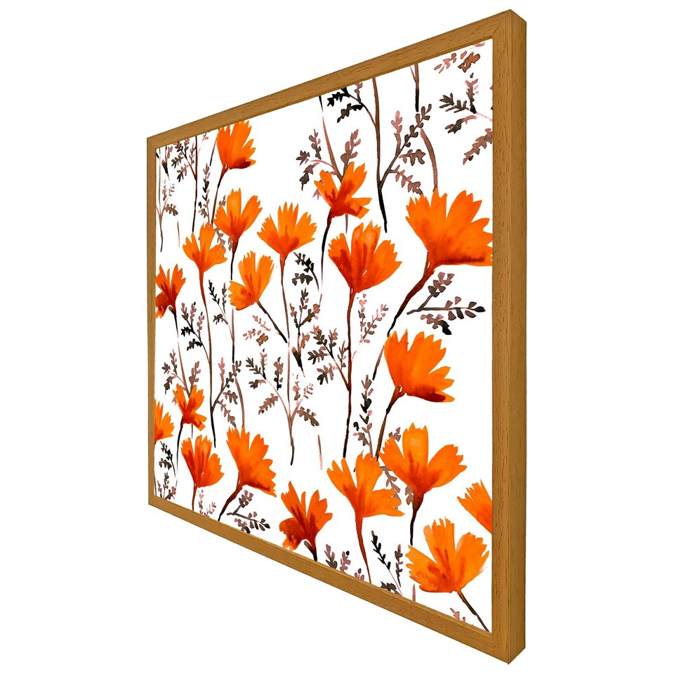 image 1 of Flowers in autumn colours (Picture Frame) Black | XS