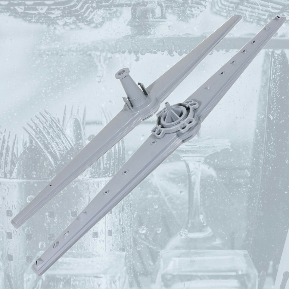 image 1 of SPARES2GO Upper and Lower Spray Arm for Sharp QWC12F QWD492 QWF471 QWG472 QWGT13 Dishwasher