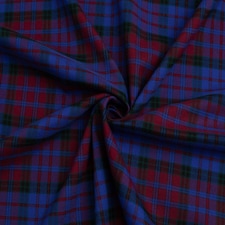 Blue Stretch Woven Polyester Viscose Suiting Fabric for Dressmaking, 145cm / 57" Wide - per metre