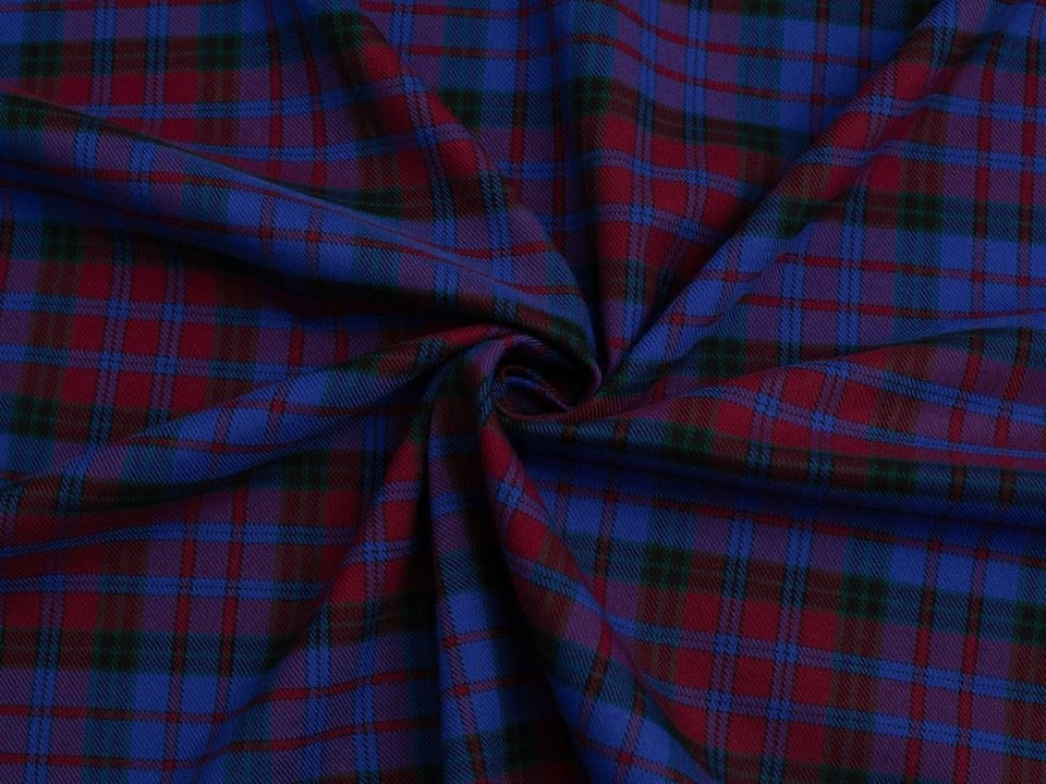 Blue Stretch Woven Polyester Viscose Suiting Fabric for Dressmaking, 145cm / 57" Wide - per metre