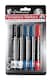 image 4 of 5 Pack Permanent Markers - Blue Black & Red