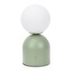 image 4 of ValueLights Marlow Dimmable Painted Green Table Lamp with White Globe Shade and Integrated LED 2W White Mix 3000K Bulb