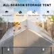 image 3 of Outsunny 1.2 x 1.8m Portable Garden Shed for Motorbikes, Garden Tools, Bikes | Grey