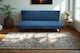 image 2 of The Tivona 2 Seater Sofa Bed in Grey, Silver or Navy | Blue | One Size