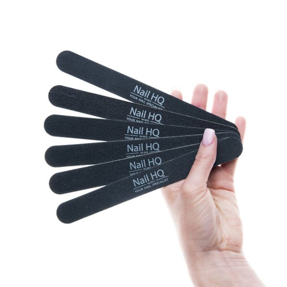 image 1 of Nail HQ Professional Nail Files - Pack of 6 | Black