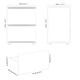 image 5 of Gloss 2 Drawer Skagen High Wooden Bedside Cabinet No Handle Drawer Storage | Multi | White & Black | 1