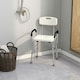 image 2 of HOMCOM Light Weight Aluminum Shower Bench Portable Lift Chair w/ Back & Armrest