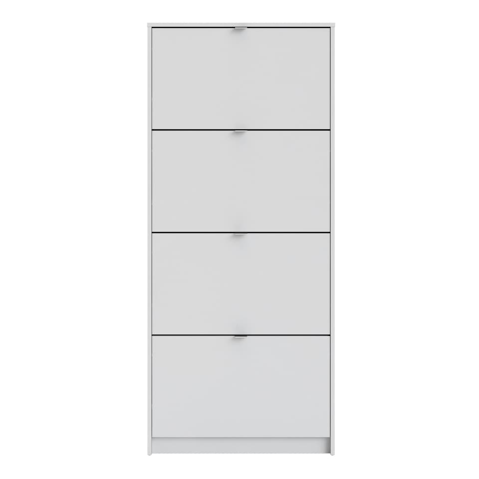 image 1 of Shoes Shoe Cabinet 4 Flip Down Doors and 1 layer in White