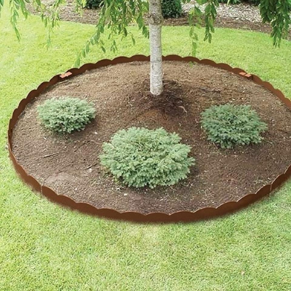 image 1 of Scalloped Top Landscape Edging Section in Bronze 91cm Brown