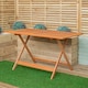 image 2 of Windermere Outdoor 6 Person Folding Rectangular Wooden Table