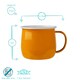 image 3 of Argon Tableware Coloured Enamel Belly Mugs - 375ml - Yellow - Pack of 6 Yellow