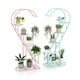 image 1 of COSTWAY 5 Tier Plant Stand Heart-shaped Ladder Shelf | Pink