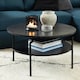 image 4 of Goldington Round Coffee Table with Black Marble Melamine Top & Black Legs