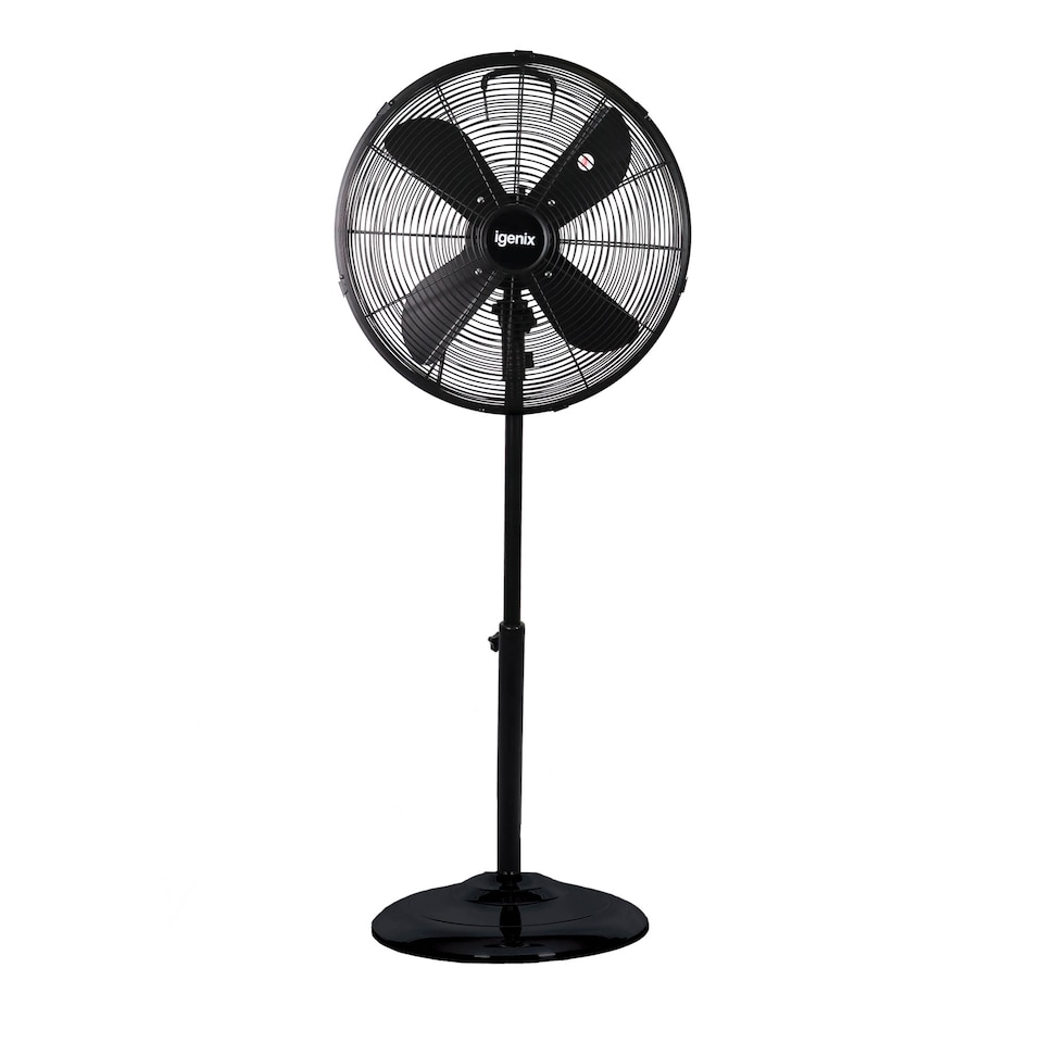 image 1 of Igenix Pedestal Fan, 16 Inch, Oscillating, 3 Speeds, DF1660BL, Black