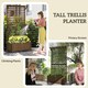 image 3 of Outsunny Wood Planter with Trellis for Climbing Plants Vines Planter Box Brown