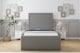 image 1 of Sloomy Somerset Pewter Dumfries Deep-Sided Bed Frame With 50" Upholstered Headboard 4'6 Double