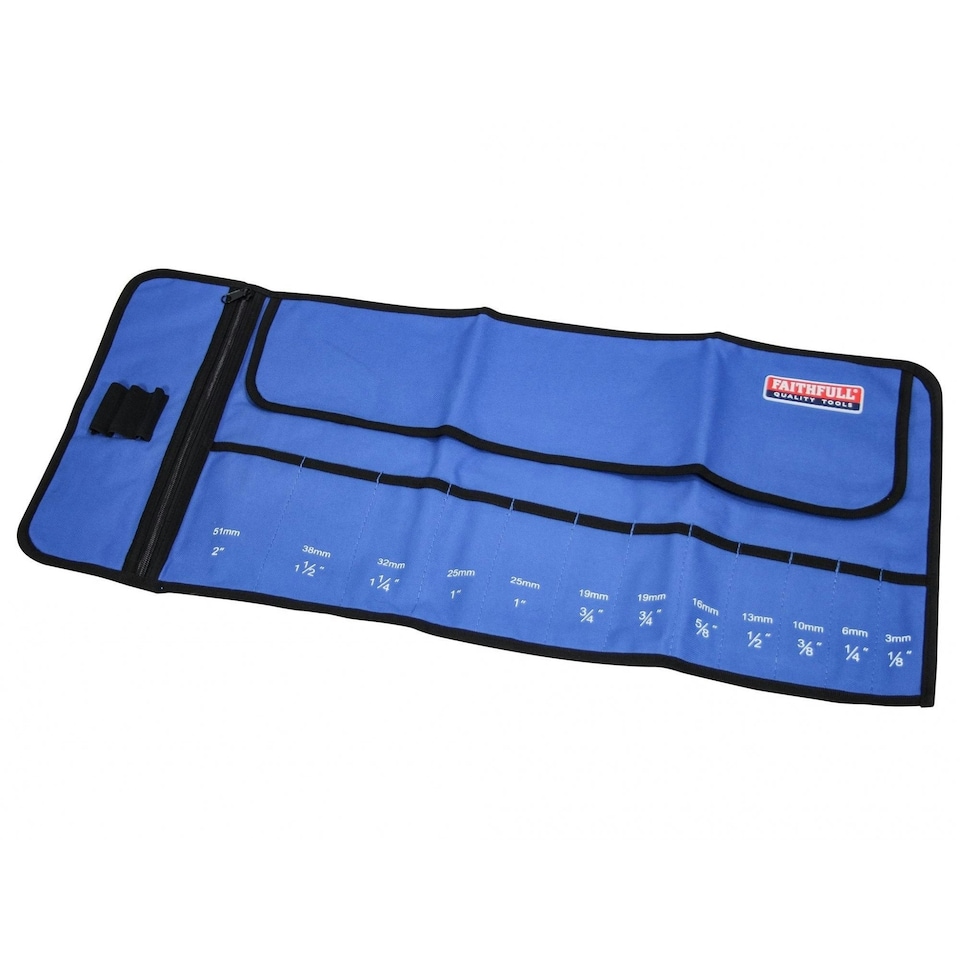 image 1 of Faithfull Chisel Roll - Multi Colour - 12 Pockets, 32 x 68cm | Multi