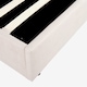 image 8 of Daresbury Winged Headboard Fabric Upholstered Ottoman Storage Bed Frame | Cream | Natural | Double