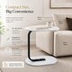 image 2 of MantraRaj Side Table for Sofa & Bed Small Snack Coffee Table Compact Couch Sofa Side Table White
